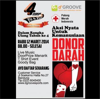 Donor Darah on dGroove 4th Anniversary